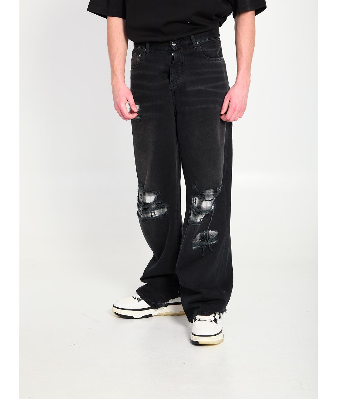 AMIRI Черные хлопковые прямые джинсы, фото 2