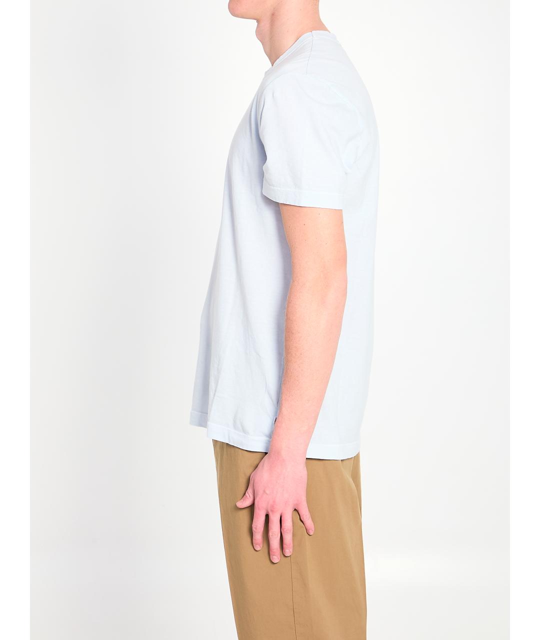 JAMES PERSE Голубая хлопковая футболка, фото 3