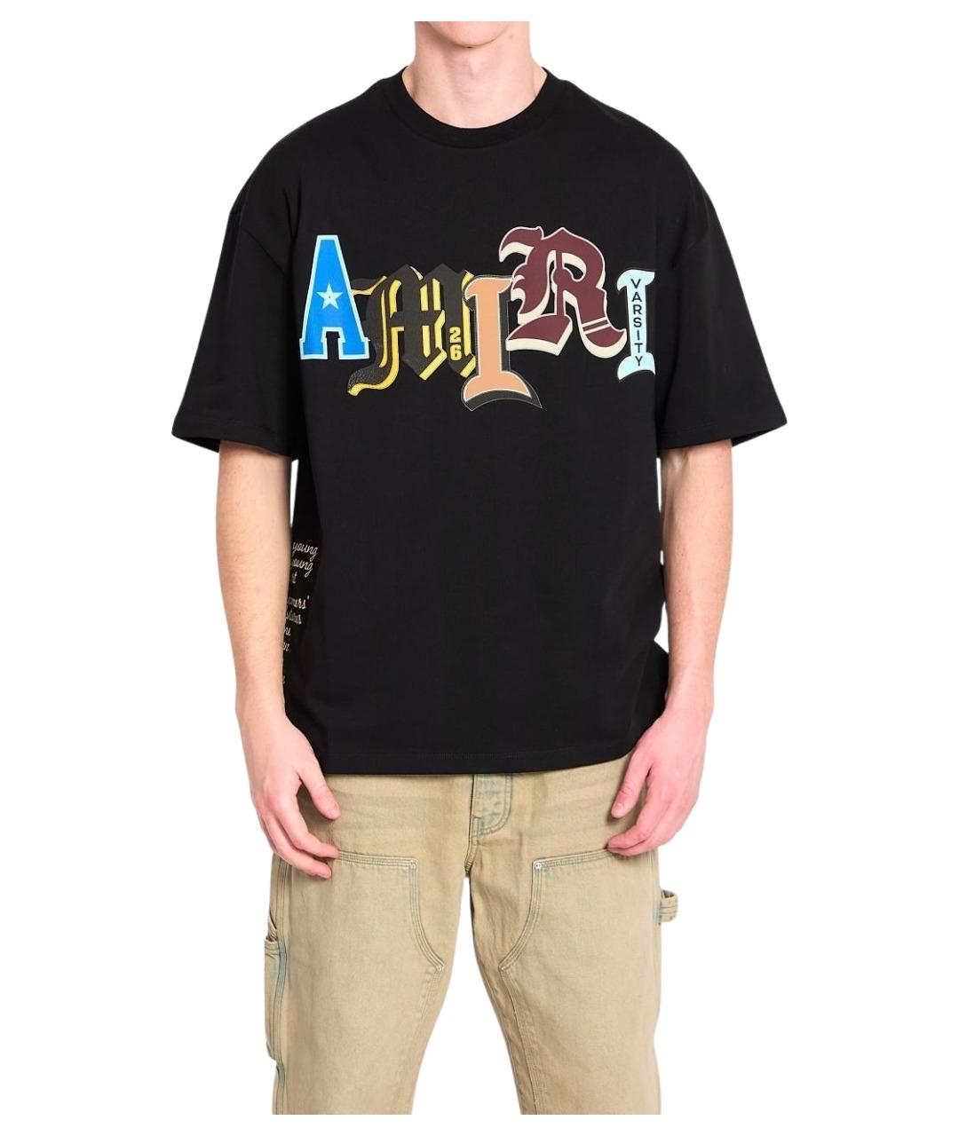 AMIRI Черная хлопковая футболка, фото 1