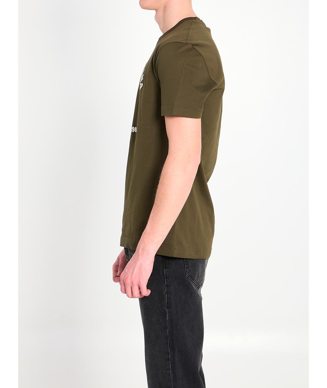 DOLCE&GABBANA Зеленая хлопковая футболка, фото 3