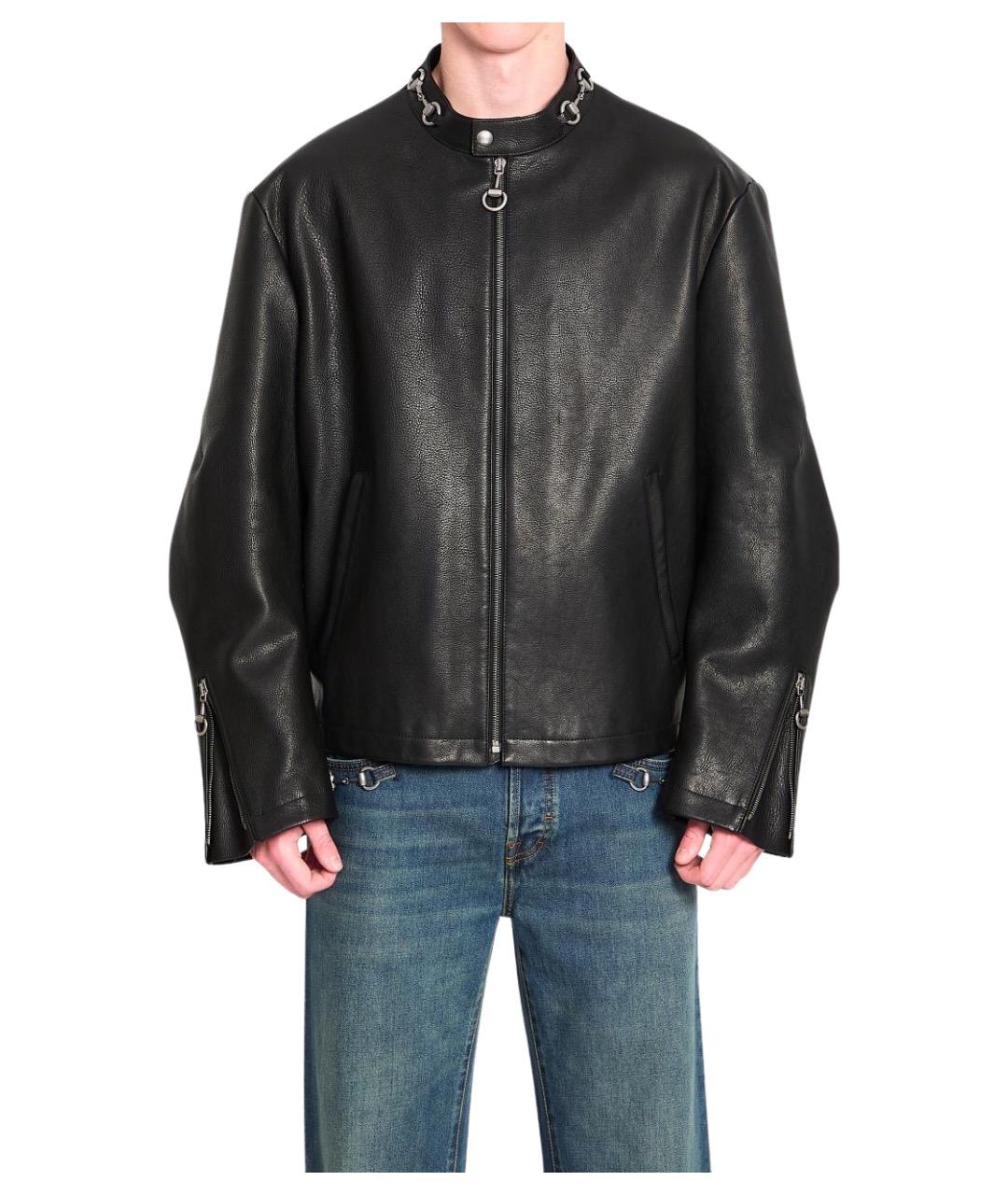 GUCCI Черная кожаная куртка, фото 1