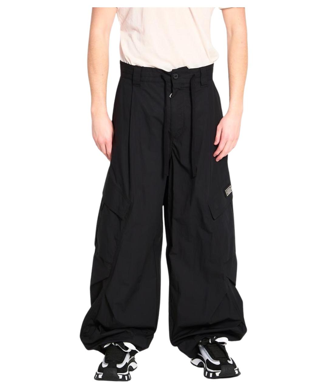 DOLCE&GABBANA Черные хлопковые повседневные брюки, фото 1