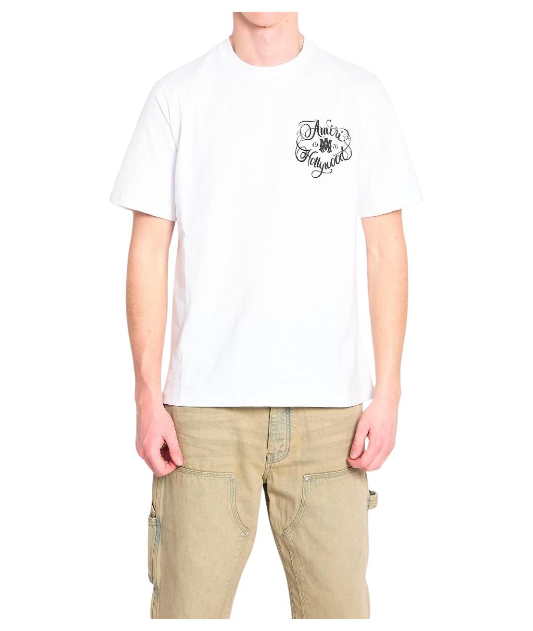 AMIRI Белая хлопковая футболка, фото 1