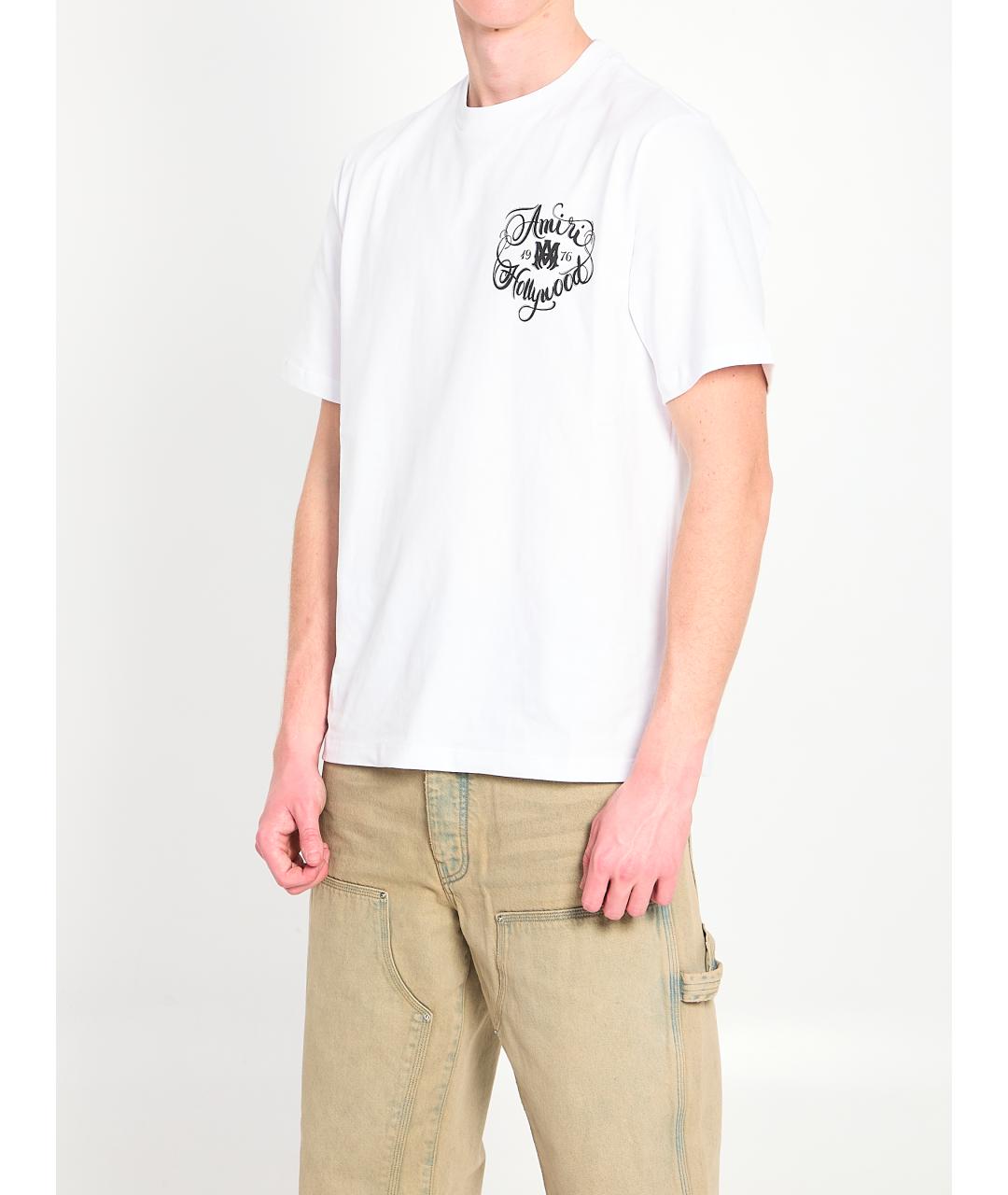 AMIRI Белая хлопковая футболка, фото 2