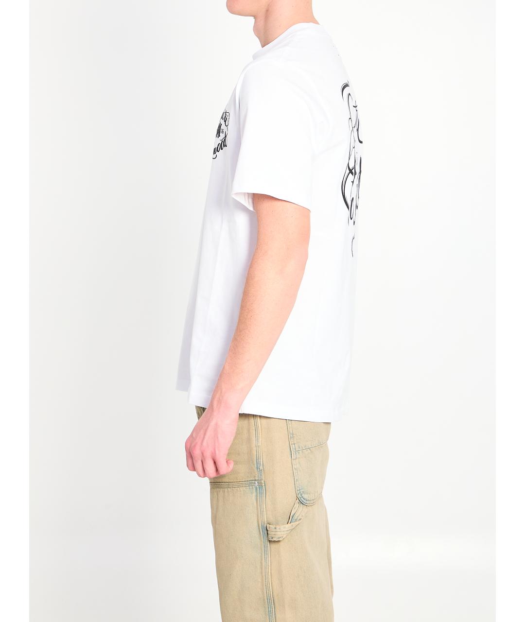 AMIRI Белая хлопковая футболка, фото 3