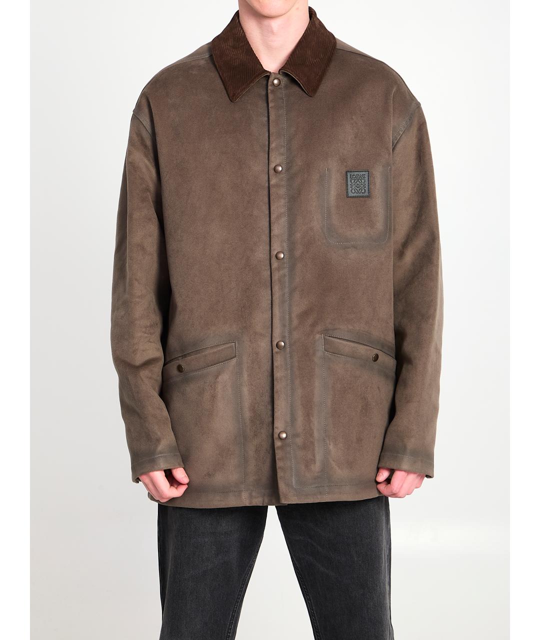 LOEWE Коричневая хлопковая куртка, фото 5