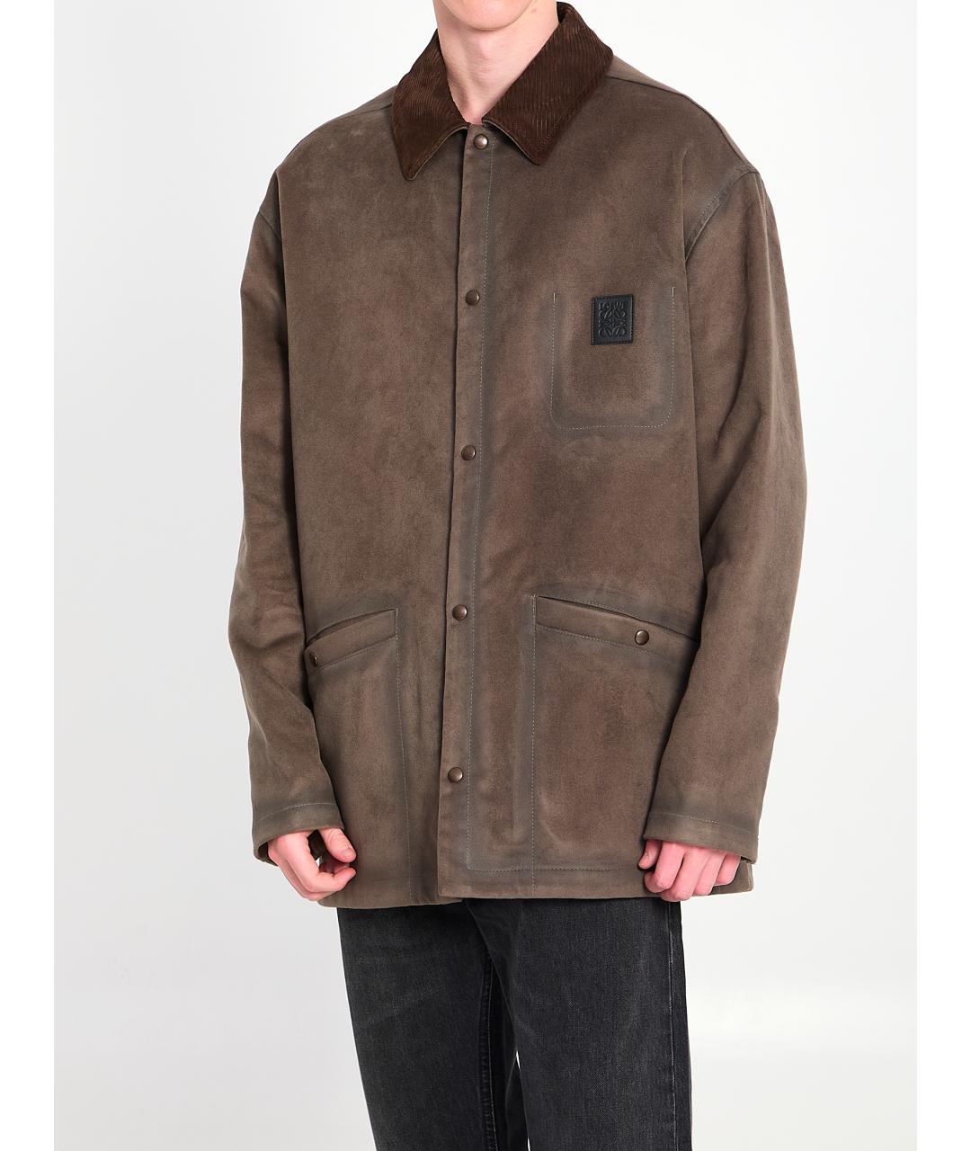 LOEWE Коричневая хлопковая куртка, фото 2