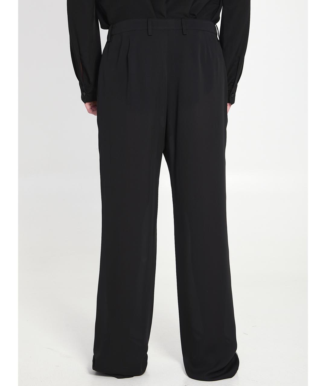 GUCCI Черные шелковые повседневные брюки, фото 4