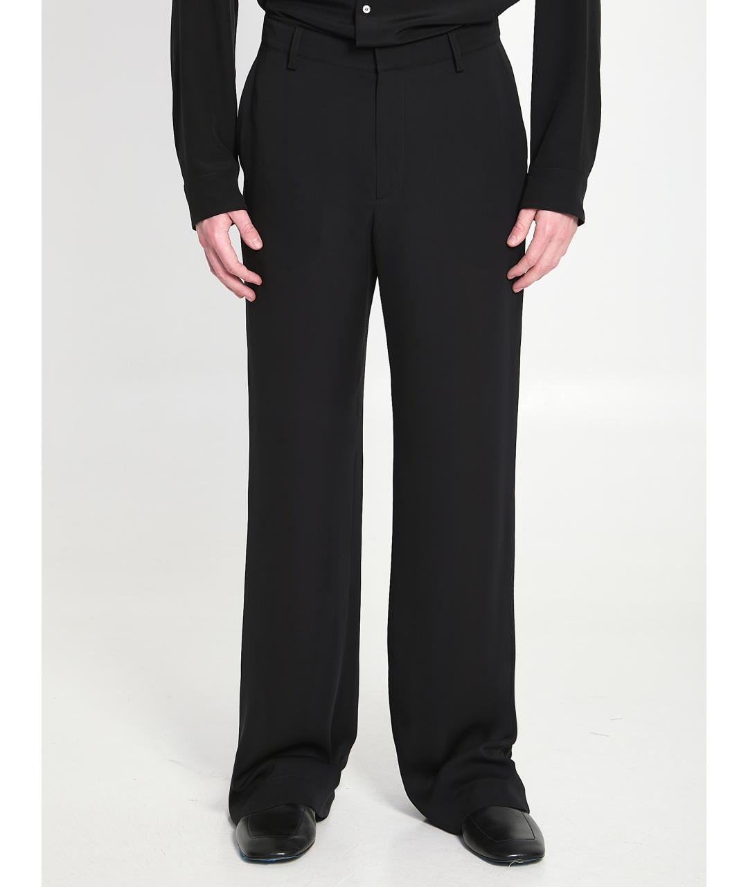 GUCCI Черные шелковые повседневные брюки, фото 5