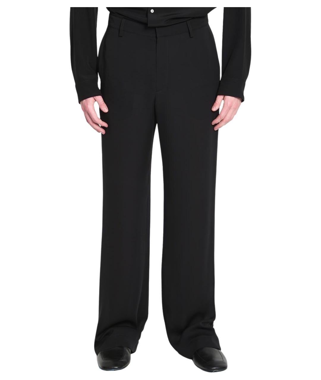 GUCCI Черные шелковые повседневные брюки, фото 1