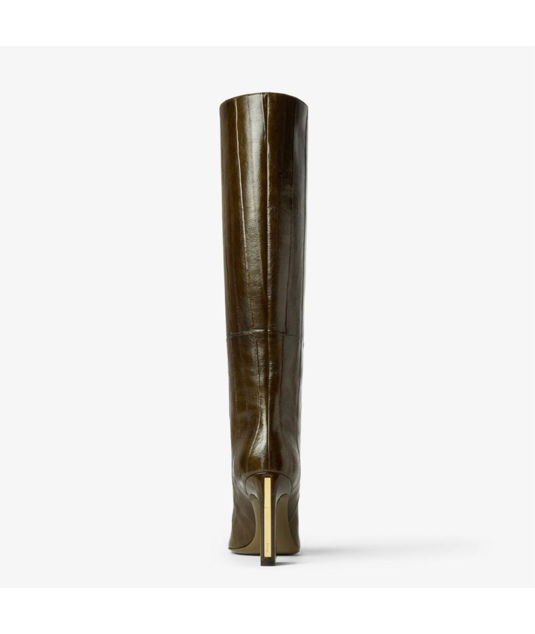 FENDI Зеленые кожаные сапоги, фото 3