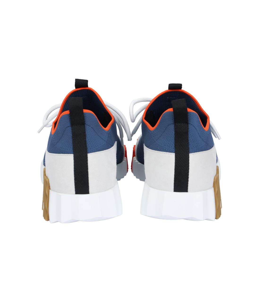 HERMES Синие низкие кроссовки / кеды, фото 4