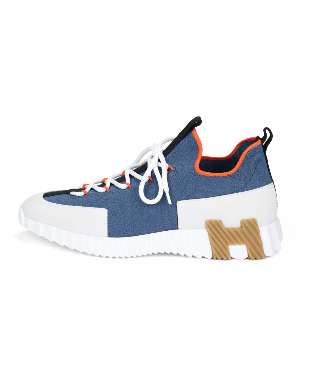 HERMES Синие низкие кроссовки / кеды, фото 2