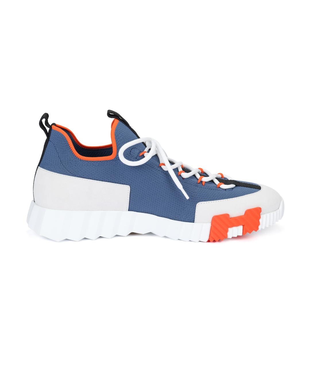 HERMES Синие низкие кроссовки / кеды, фото 1