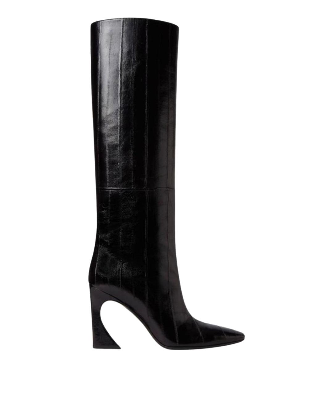 FENDI Черные кожаные сапоги, фото 1