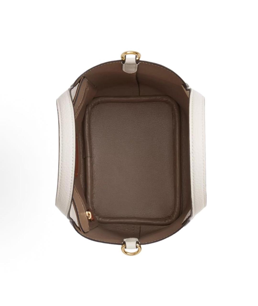 COACH Белая кожаная сумка с короткими ручками, фото 3