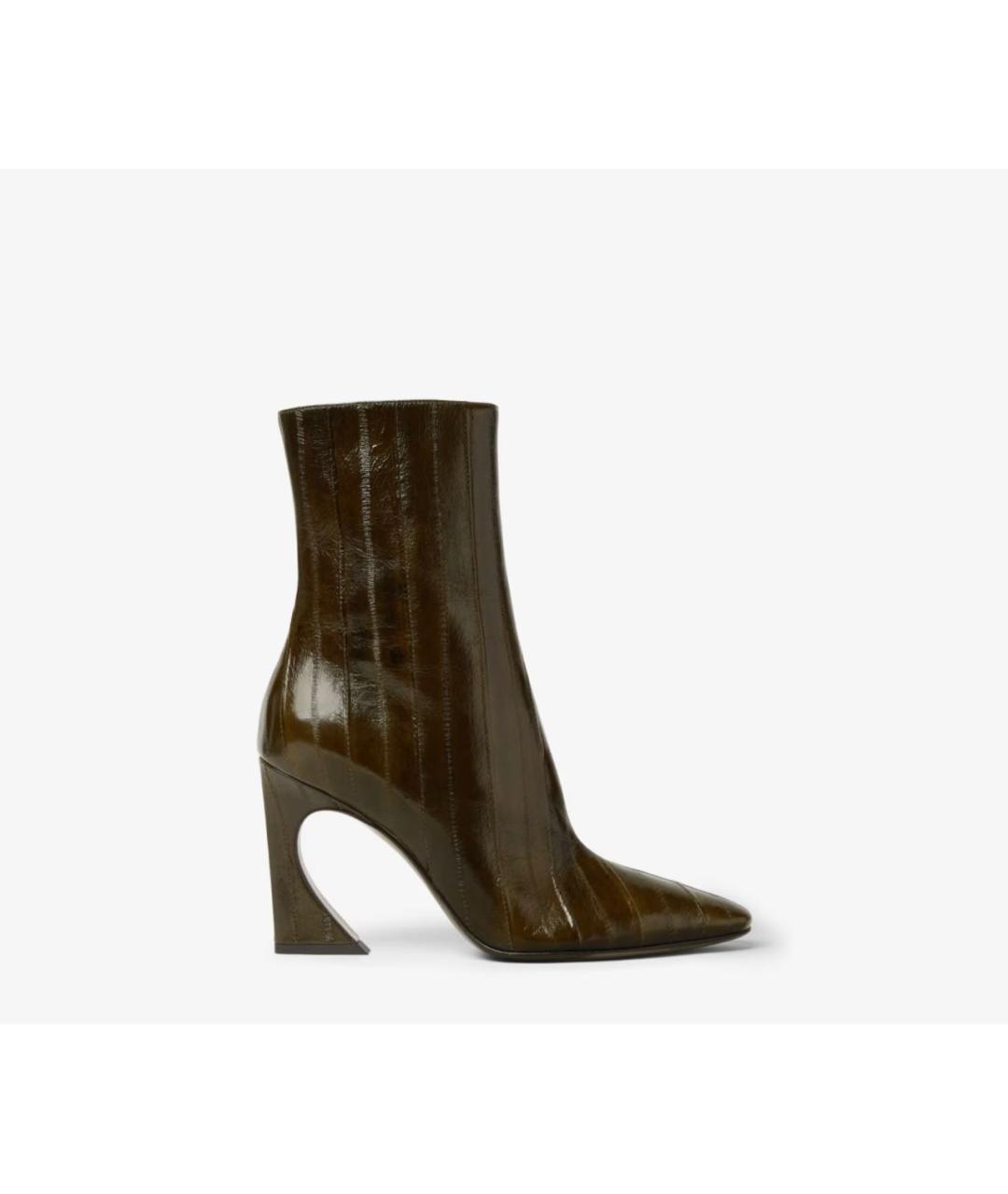 FENDI Зеленые кожаные ботильоны, фото 6