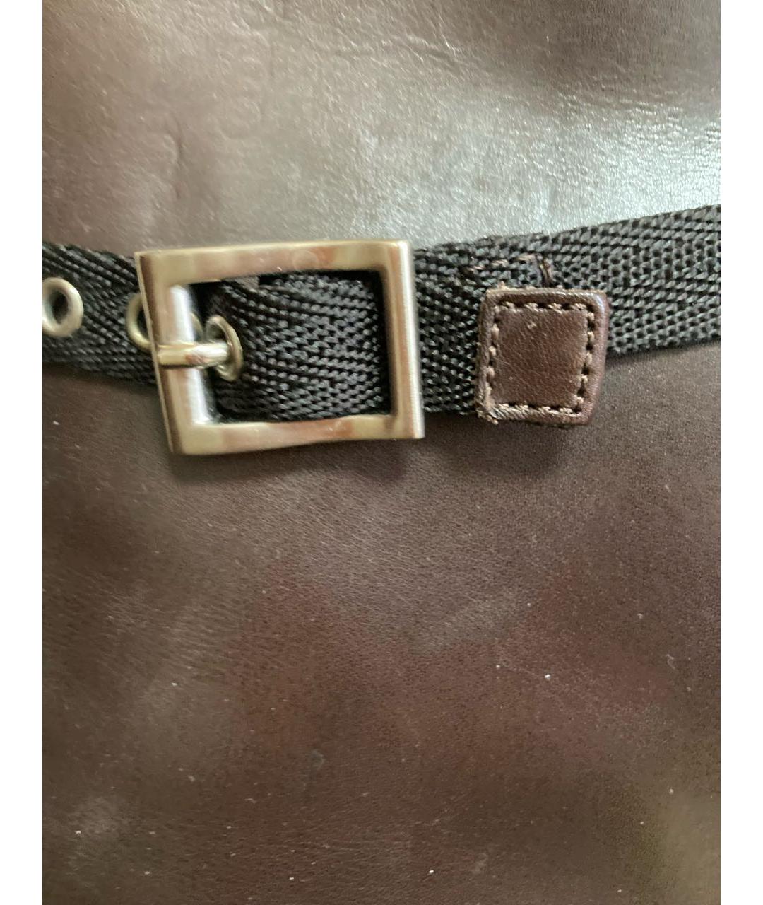 PRADA Коричневые кожаные сапоги, фото 3