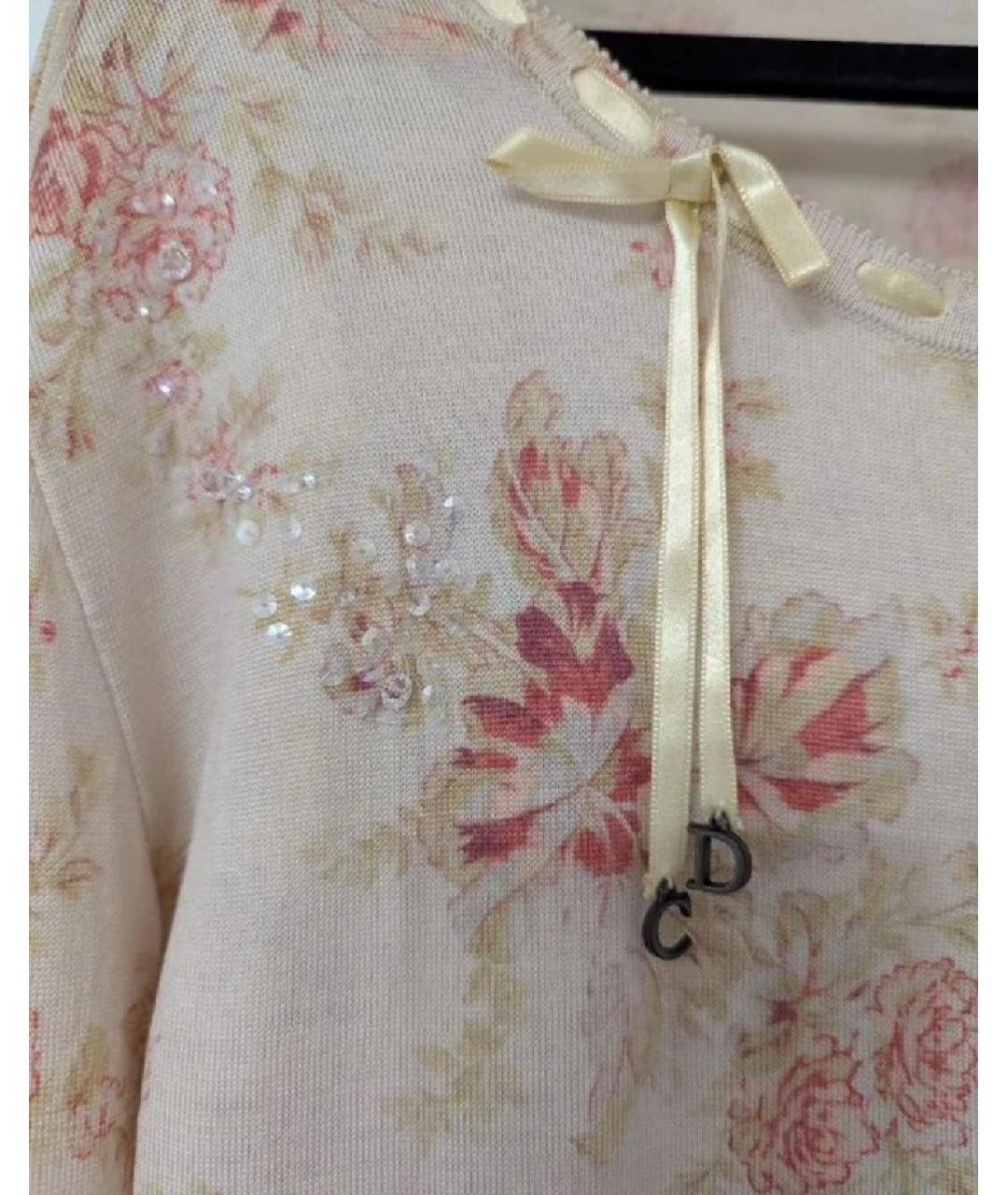 CHRISTIAN DIOR Бежевый шерстяной кардиган, фото 4