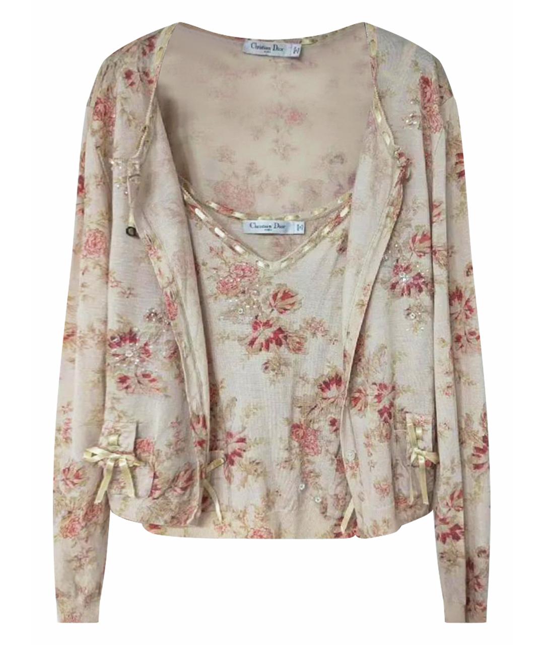 CHRISTIAN DIOR Бежевый шерстяной кардиган, фото 1