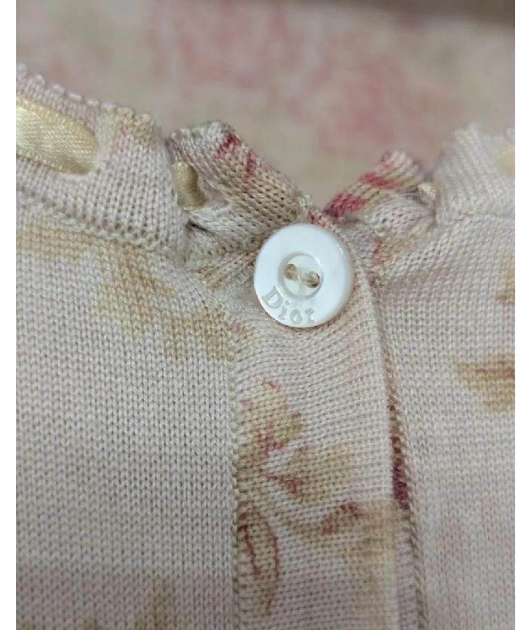 CHRISTIAN DIOR Бежевый шерстяной кардиган, фото 7