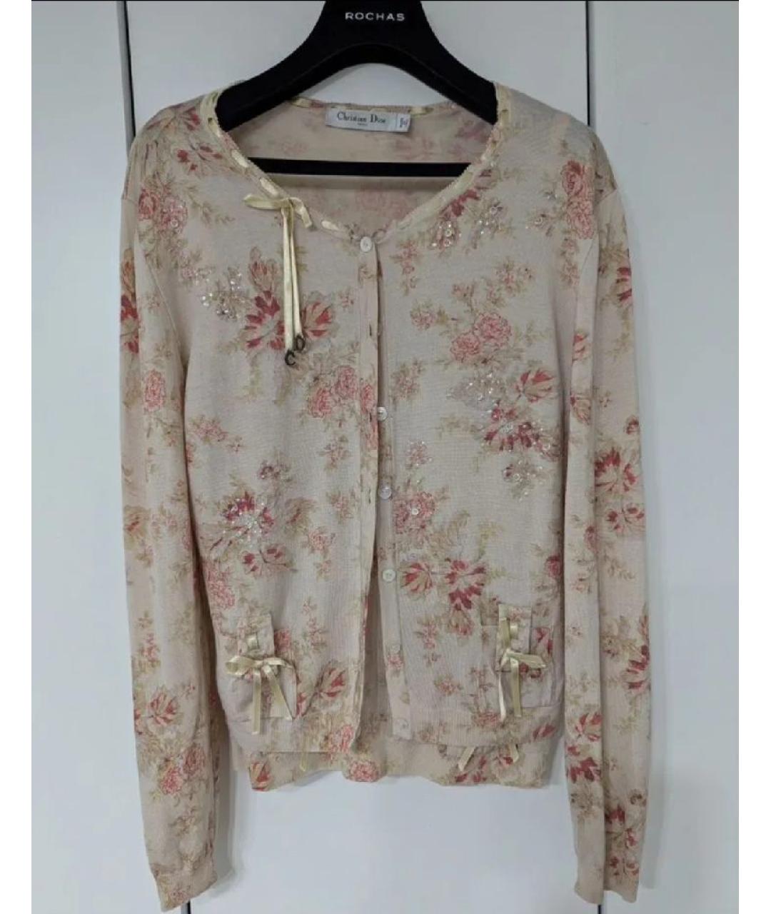 CHRISTIAN DIOR Бежевый шерстяной кардиган, фото 2