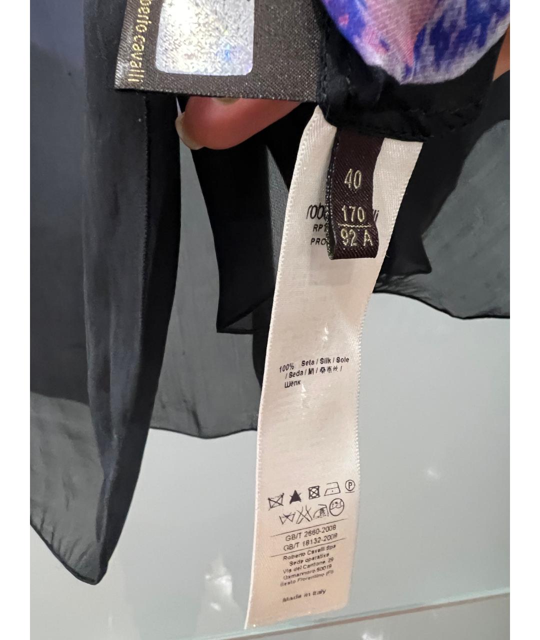 ROBERTO CAVALLI Мульти шелковая блузы, фото 4