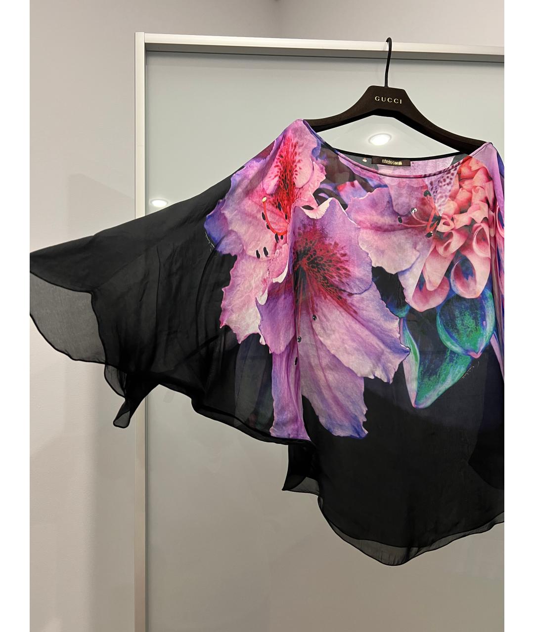 ROBERTO CAVALLI Мульти шелковая блузы, фото 3