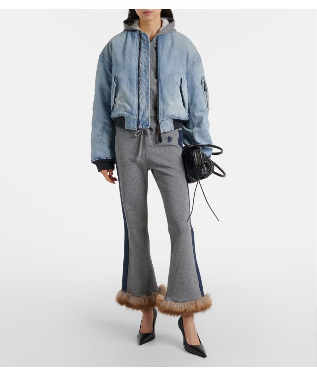 BALENCIAGA Голубая хлопковая куртка, фото 6