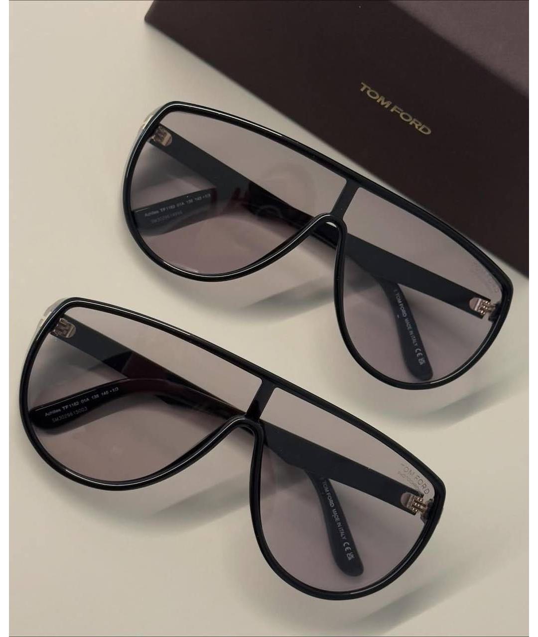 TOM FORD Черные пластиковые солнцезащитные очки, фото 2