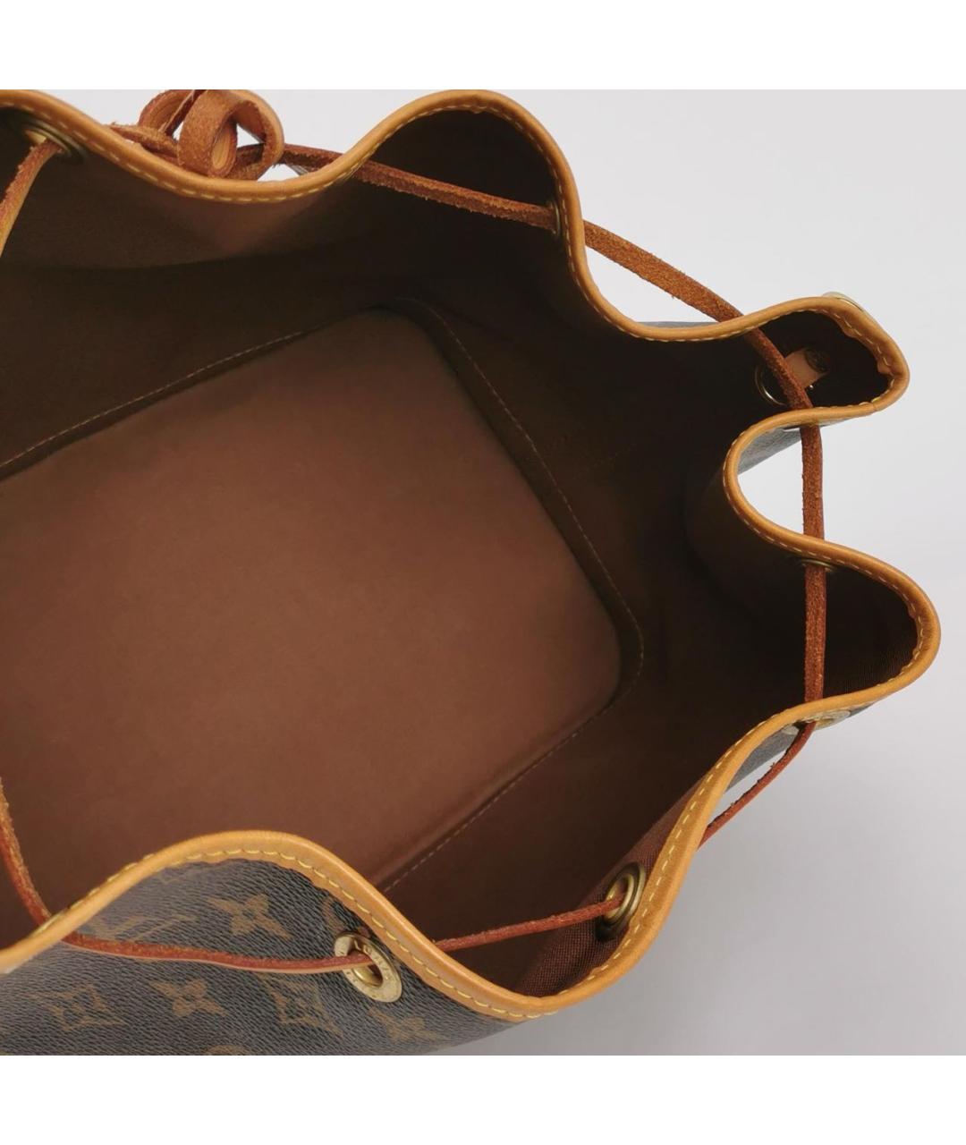 LOUIS VUITTON Коричневая кожаная сумка через плечо, фото 6