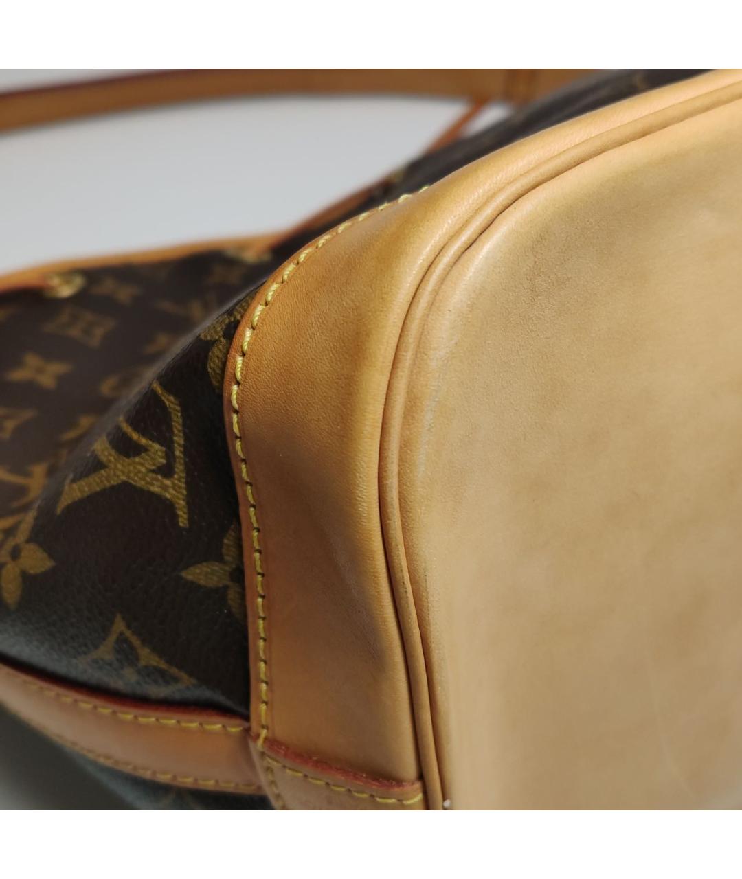 LOUIS VUITTON Коричневая кожаная сумка через плечо, фото 8