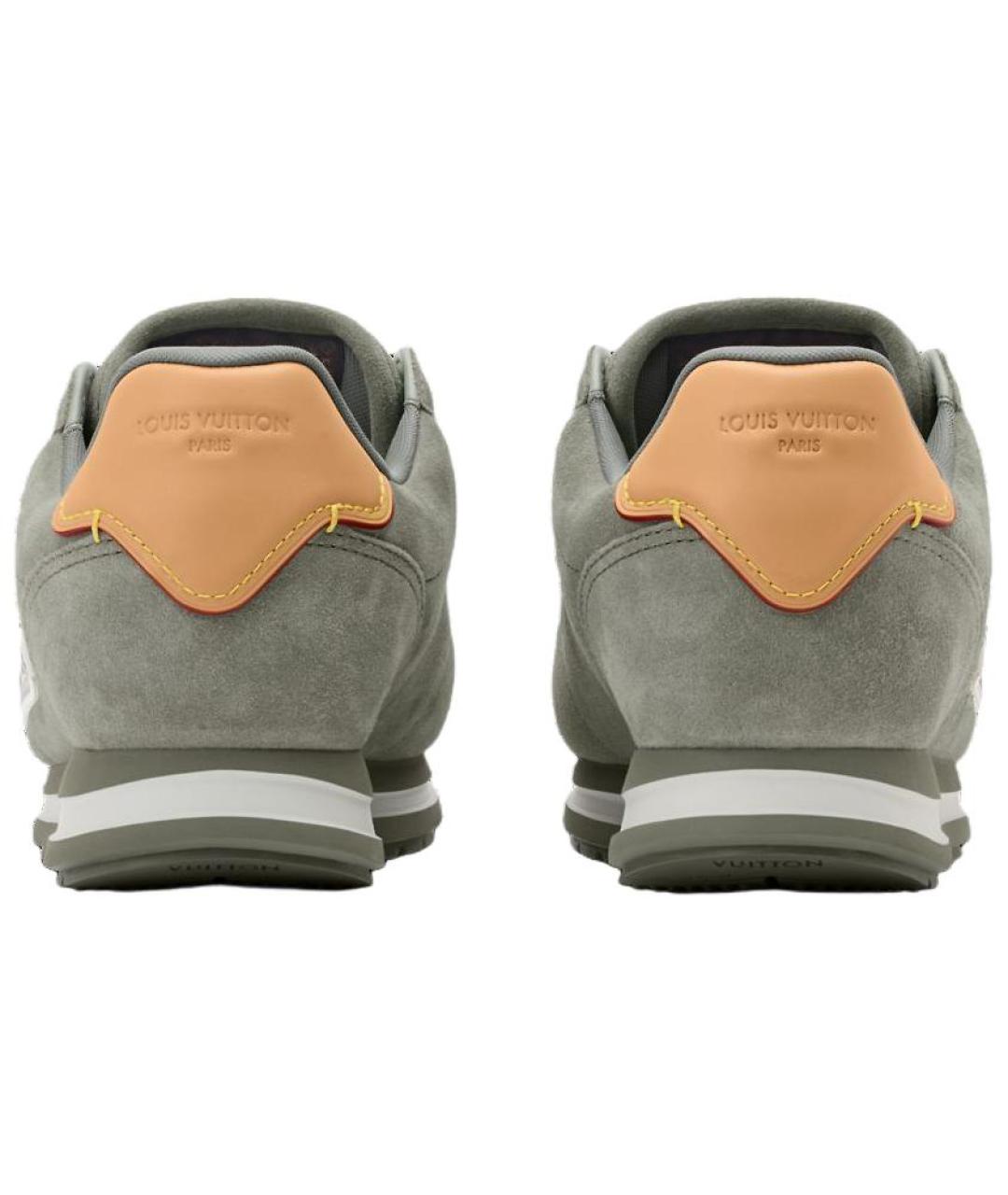 LOUIS VUITTON Зеленые кожаные кроссовки, фото 5