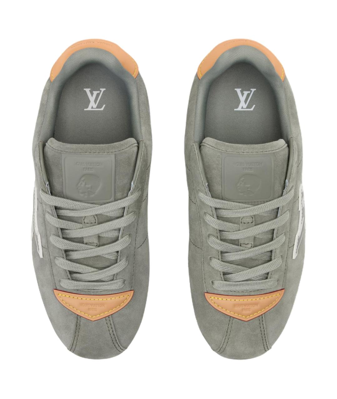 LOUIS VUITTON Зеленые кожаные кроссовки, фото 4