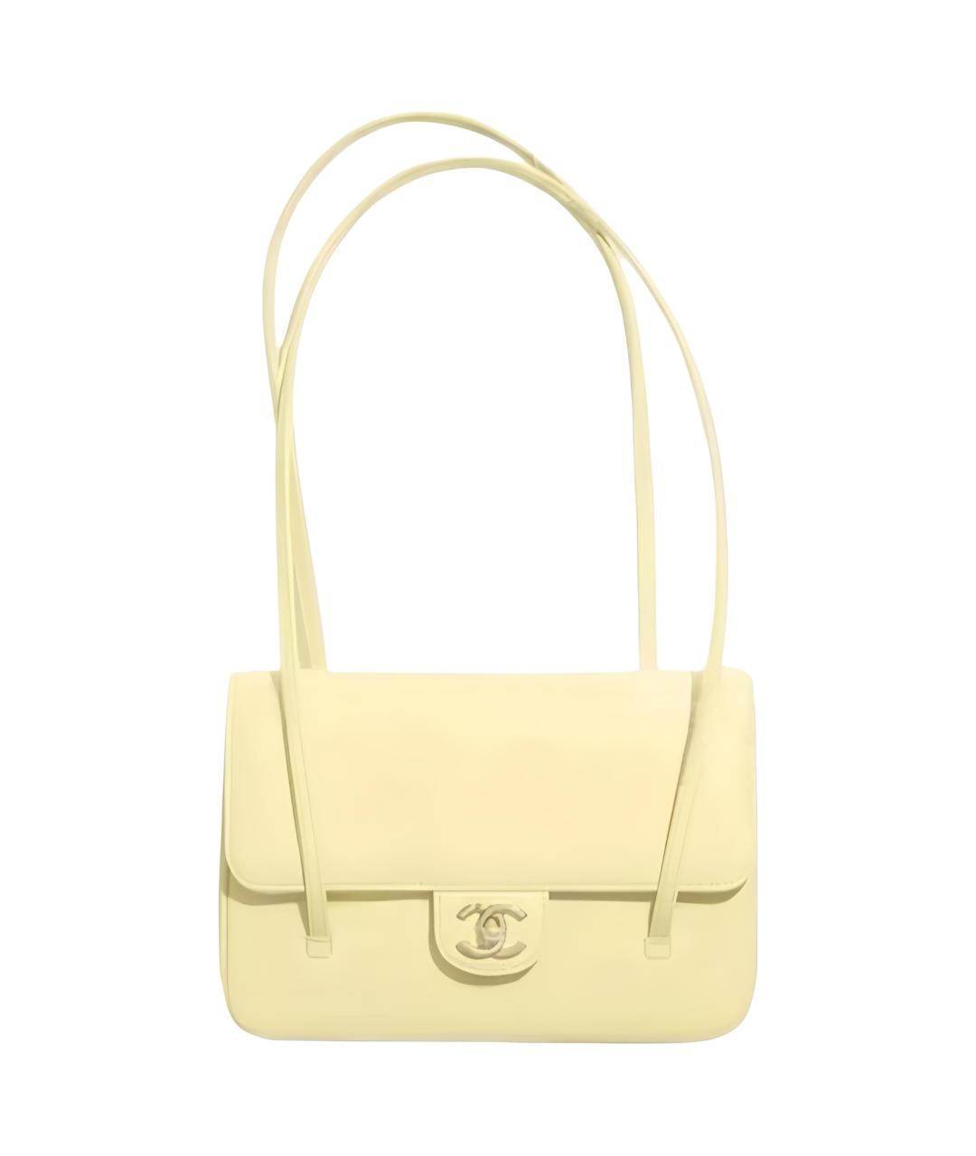 CHANEL Желтая кожаная сумка через плечо, фото 1
