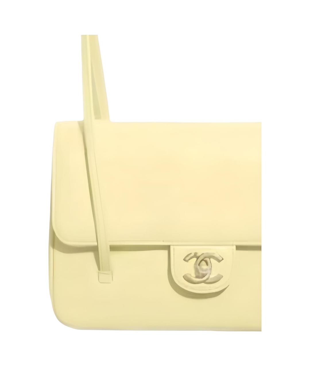 CHANEL Желтая кожаная сумка через плечо, фото 2