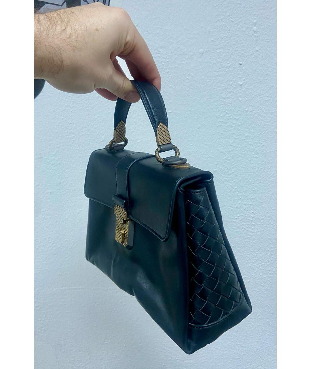 BOTTEGA VENETA Черная кожаная сумка через плечо, фото 9