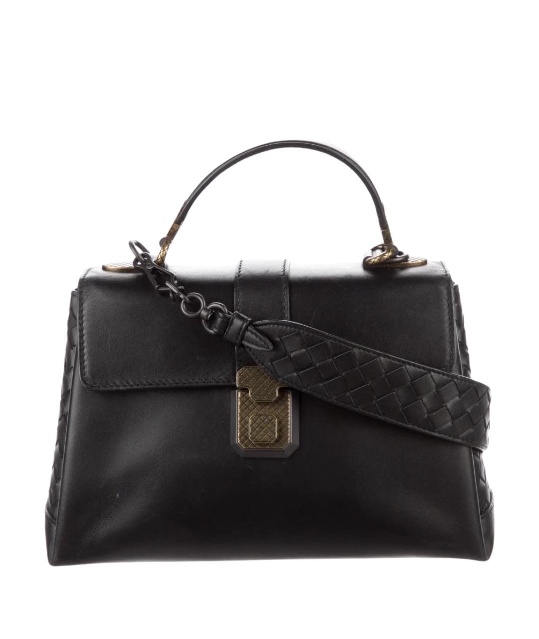 BOTTEGA VENETA Черная кожаная сумка через плечо, фото 1