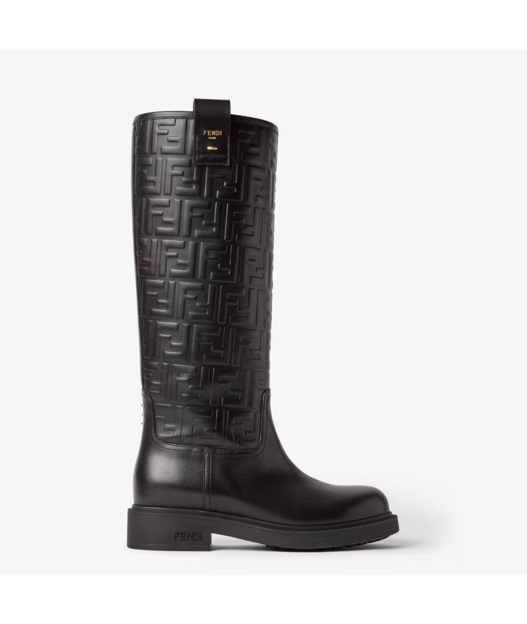 FENDI Черные кожаные сапоги, фото 6