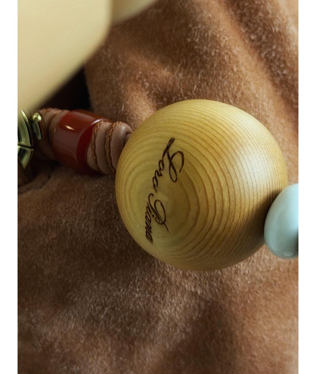 LORO PIANA Коралловая замшевая сумка через плечо, фото 5