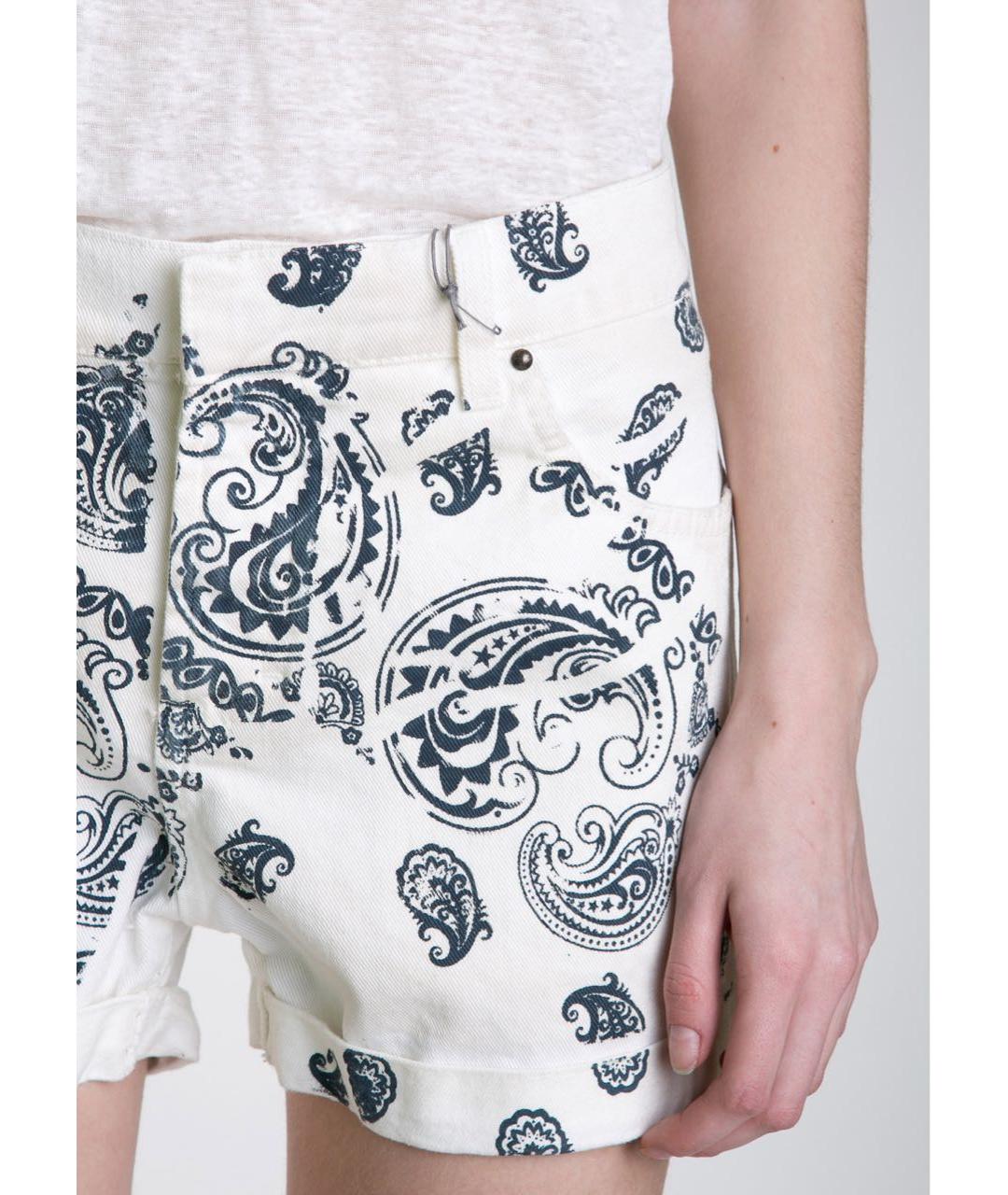 PIERRE BALMAIN Белые хлопко-эластановые шорты, фото 4