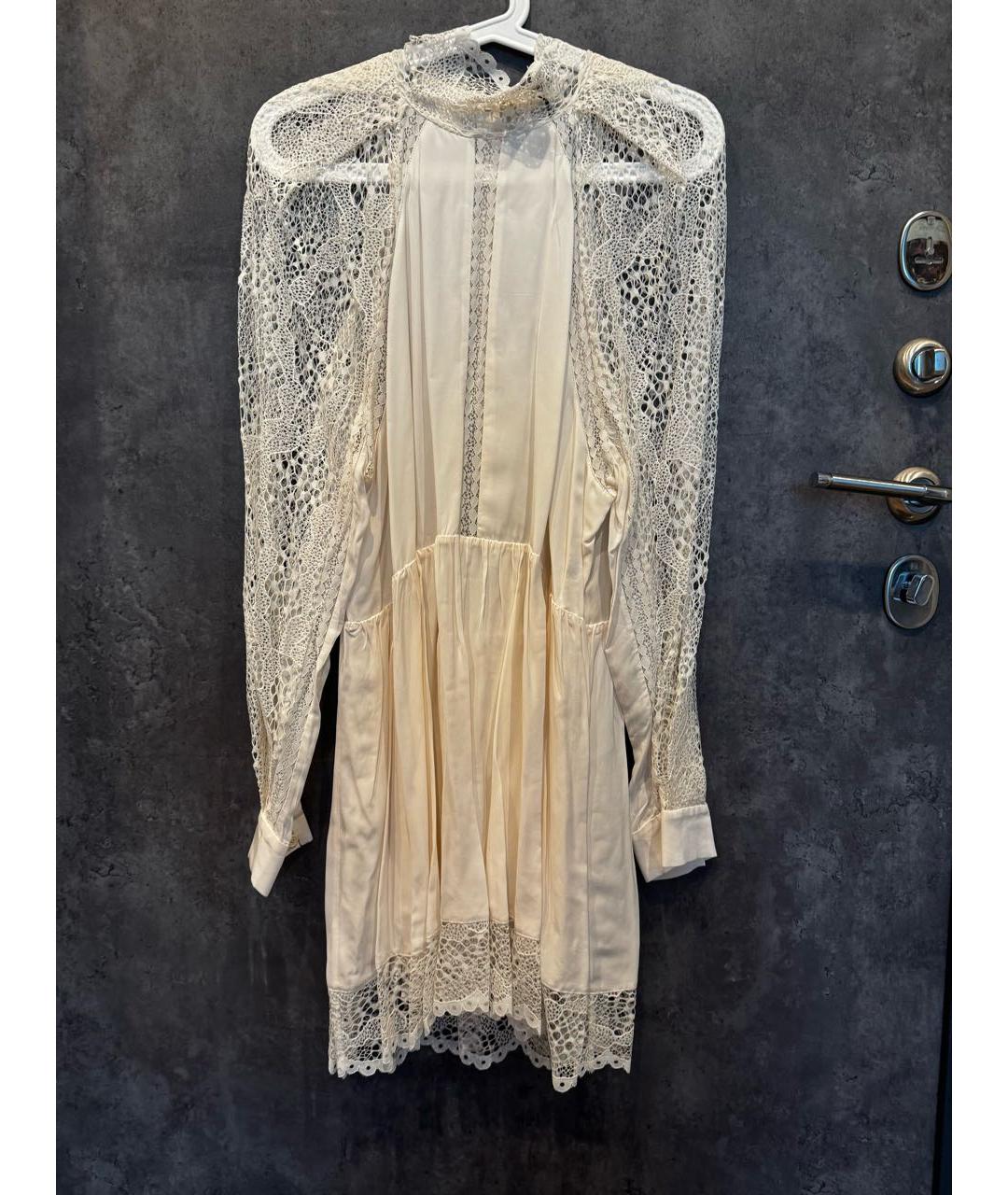 IRO Бежевое полиэстеровое платье, фото 4