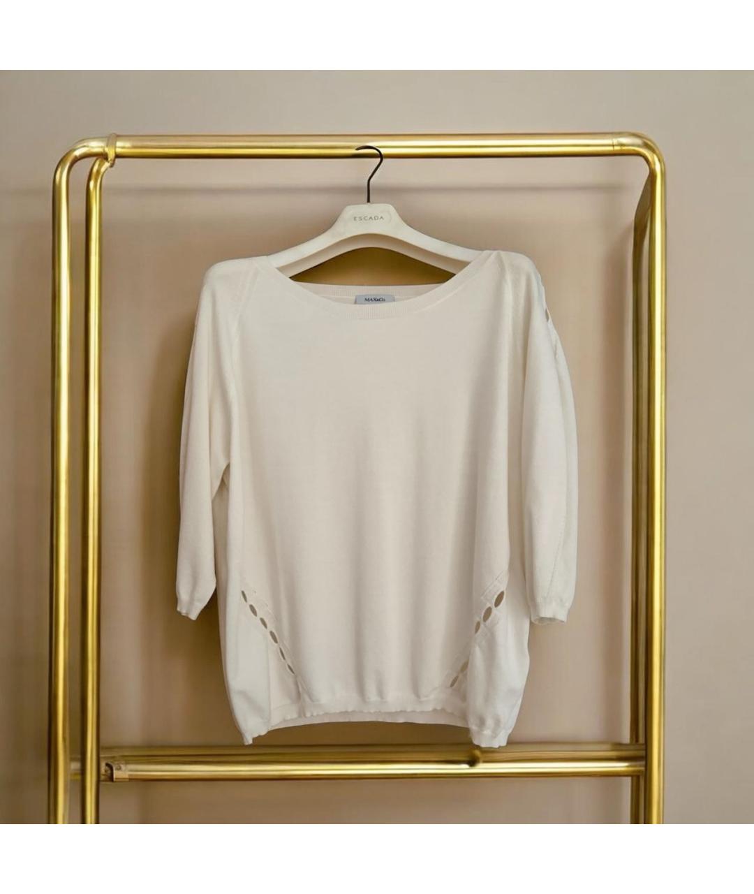 MAX&CO Белый хлопковый джемпер / свитер, фото 4