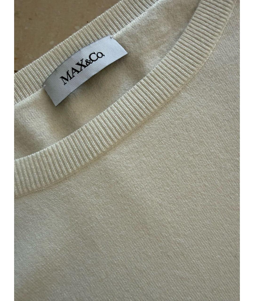 MAX&CO Белый хлопковый джемпер / свитер, фото 3