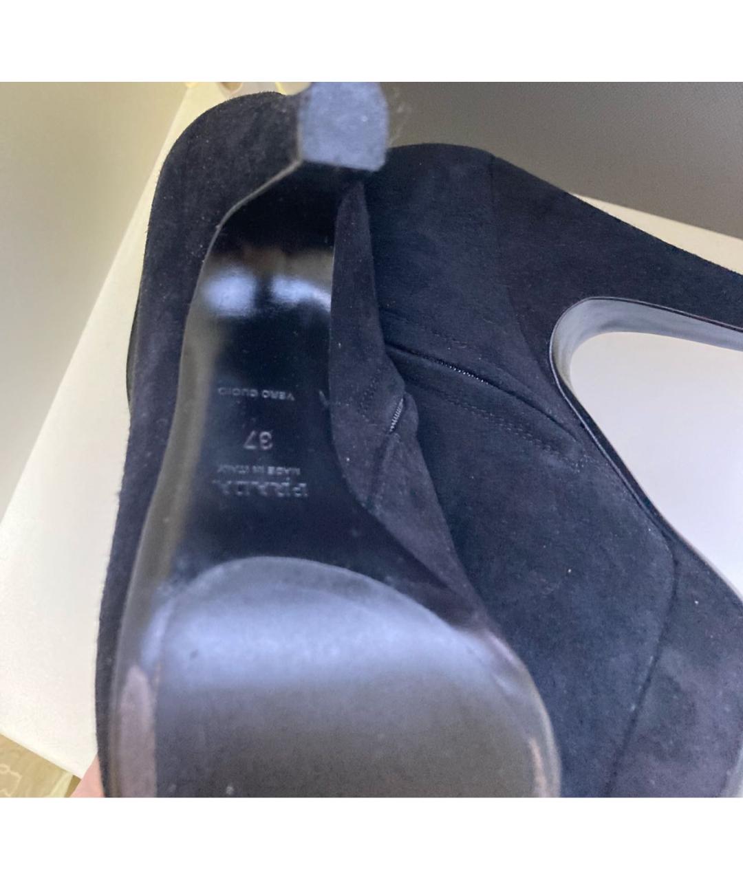 PRADA Черные замшевые ботильоны, фото 5