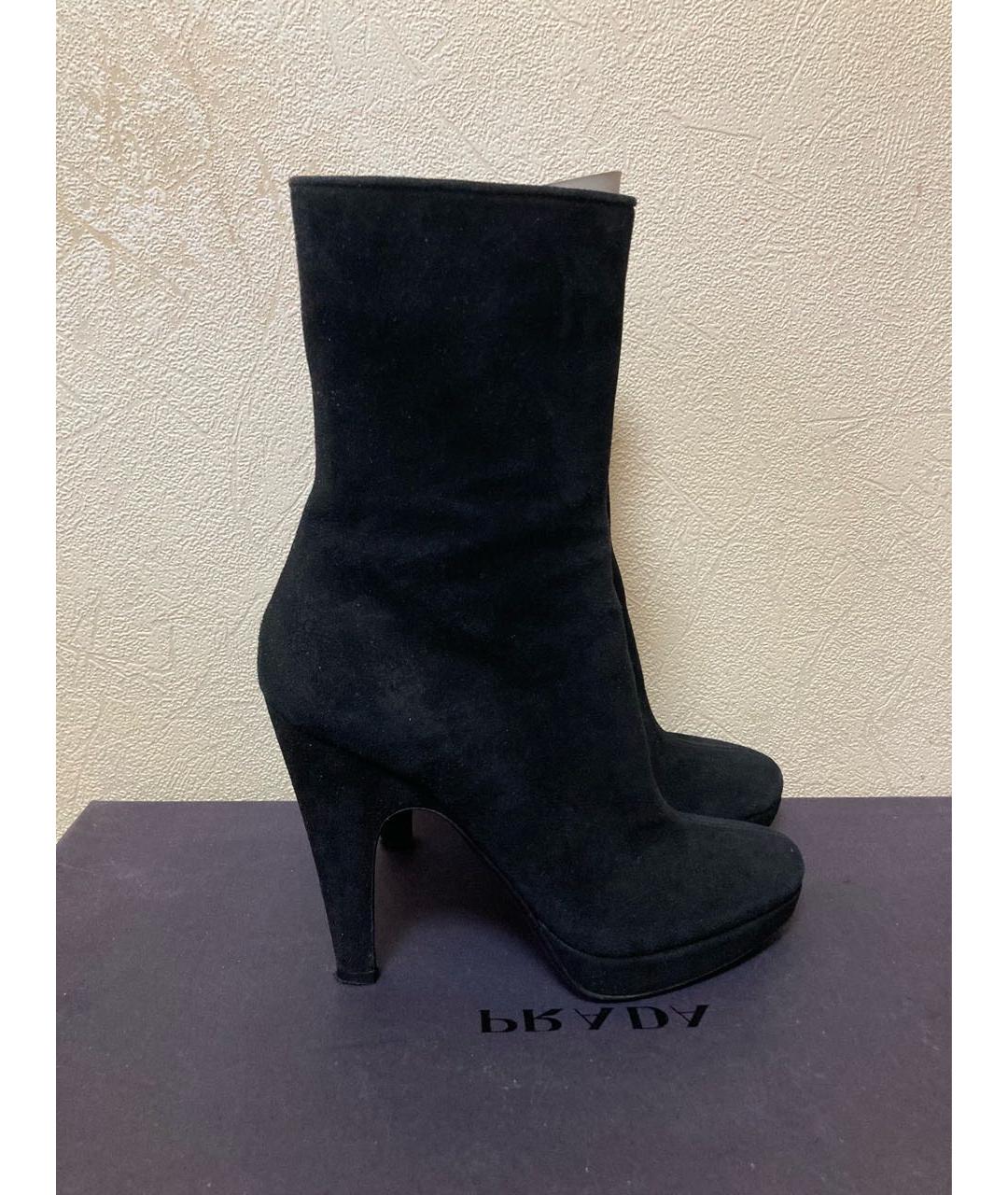 PRADA Черные замшевые ботильоны, фото 6