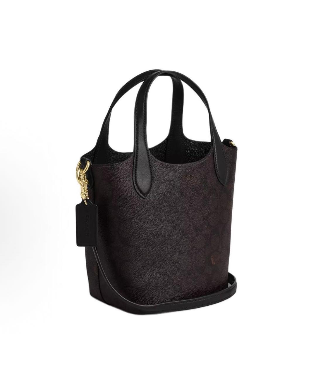 COACH Коричневая сумка с короткими ручками, фото 2