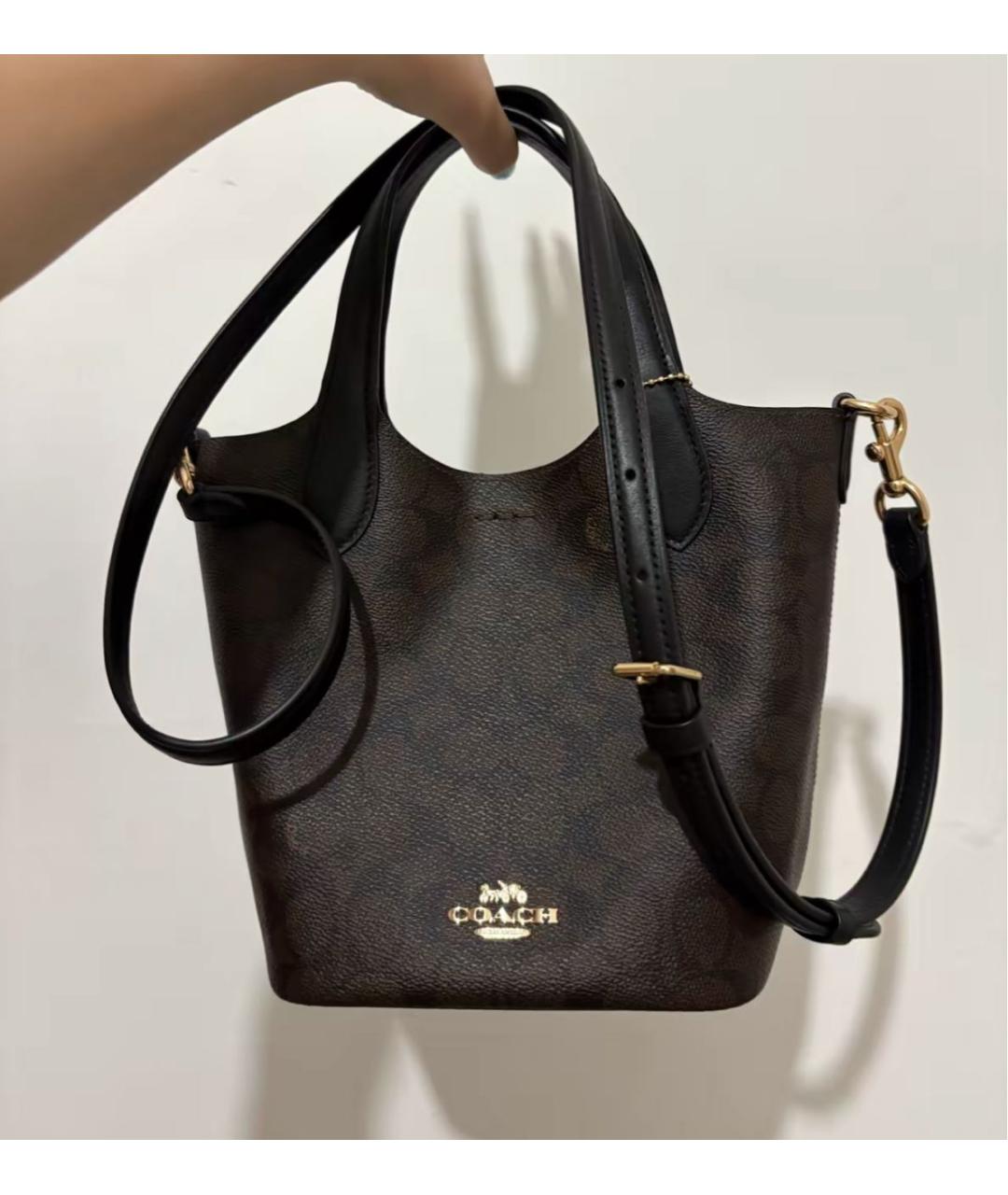 COACH Коричневая сумка с короткими ручками, фото 6