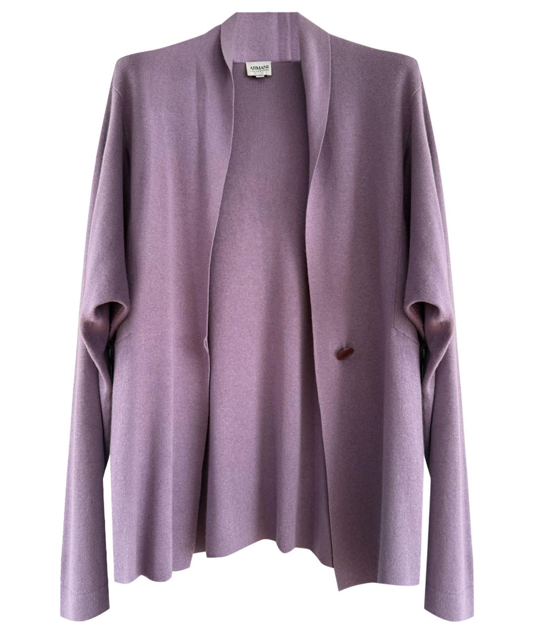 ARMANI COLLEZIONI Фиолетовый шелковый кардиган, фото 1