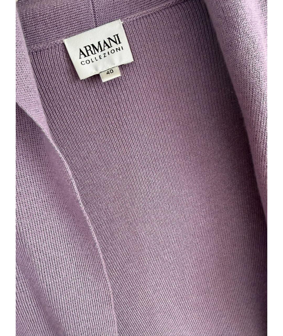 ARMANI COLLEZIONI Фиолетовый шелковый кардиган, фото 4
